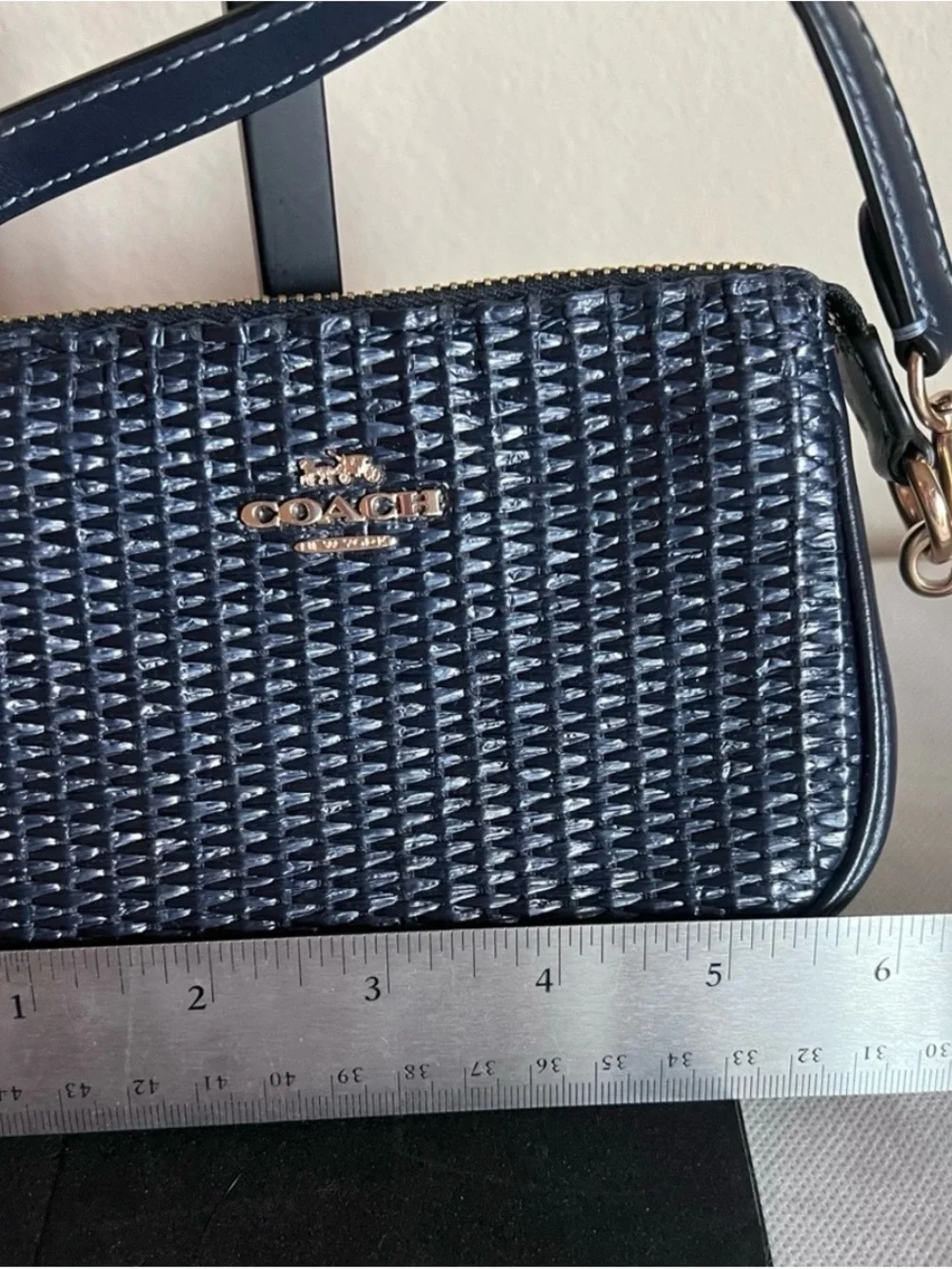 Coach navy woven